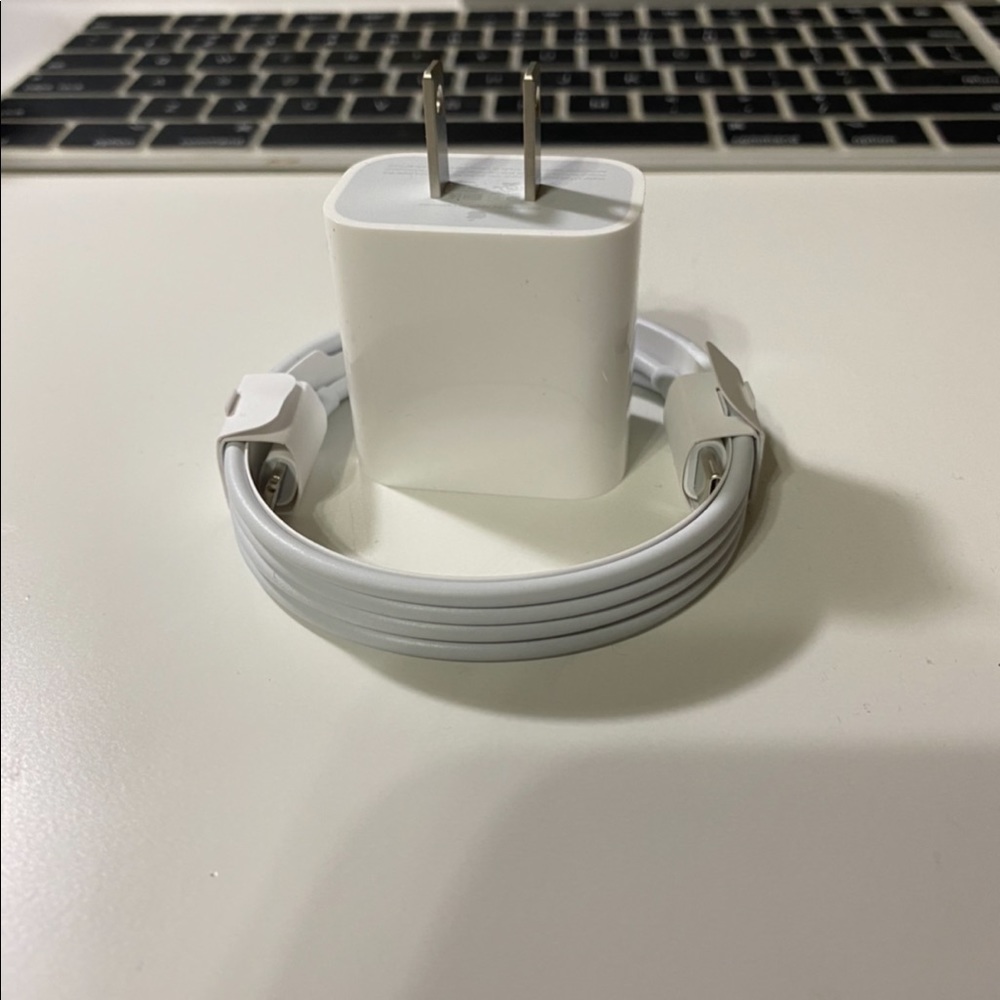 Apple 18w fast charger with lighting cable